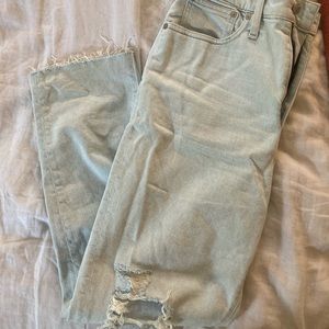 Madewell mom jeans, distressed size 30